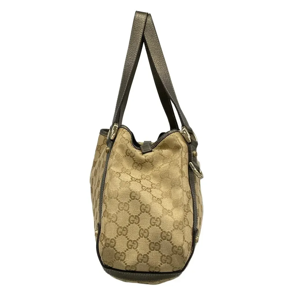 Gucci GG Pattern, Abbey Tote Bag 130736 Beige Gold Jacquard Leather